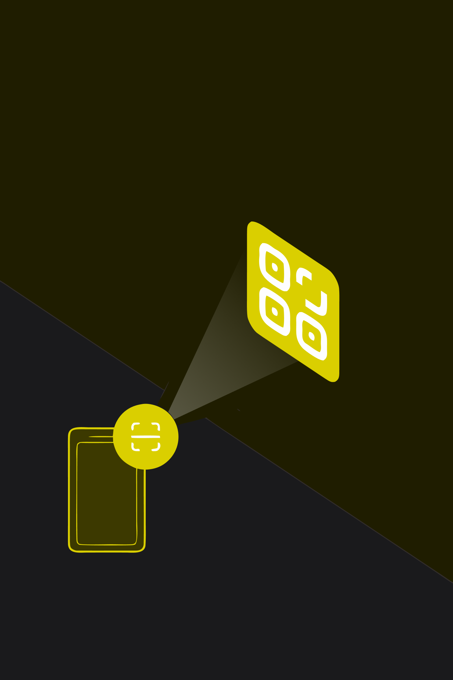 Contactless payment and smart scanning illustration